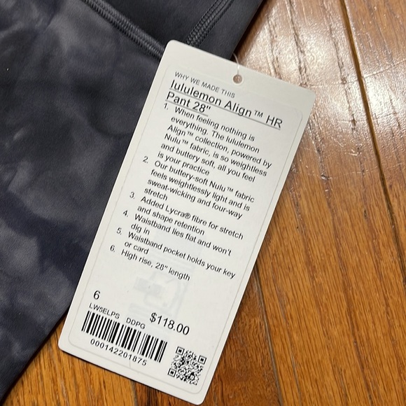 NWT lululemon align HR pant 28” diamond dye pitch grey graphite grey - Picture 13 of 13